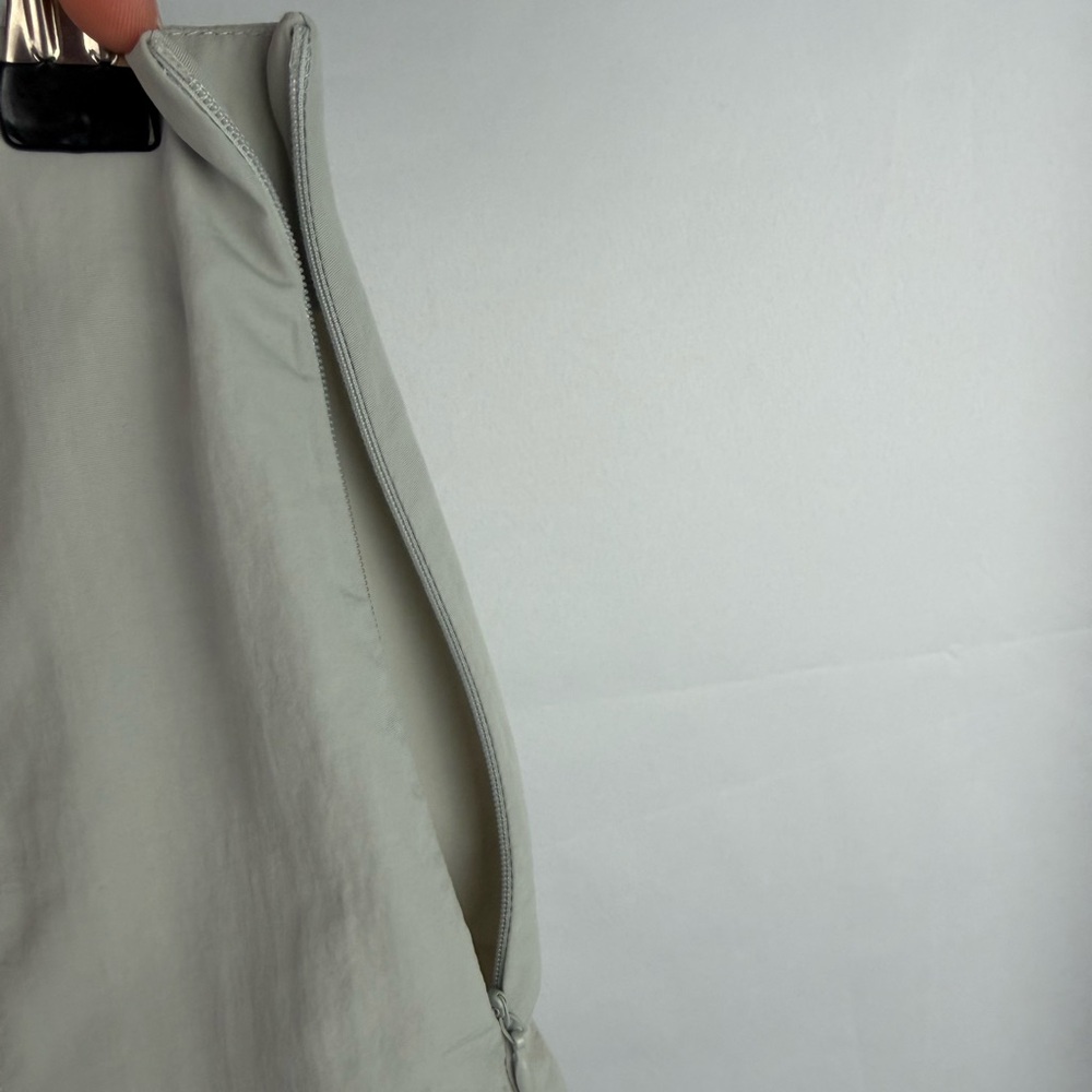 ZARA‎ Mini Skirt Size S Gray Utility Zipper Front Adjustable A-Line NWT - Picture 5 of 10